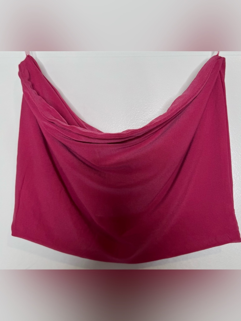 Better Be Bright Pink Stretch crop tube top blouse size large